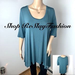 ⭐️NWT Cupio XL High Low Tunic 3/4 Inch Sleeve😎